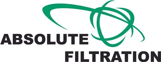 A logo of the absolute filtration company.