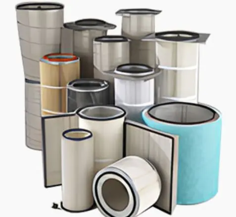 A group of different types of filters for air conditioners.