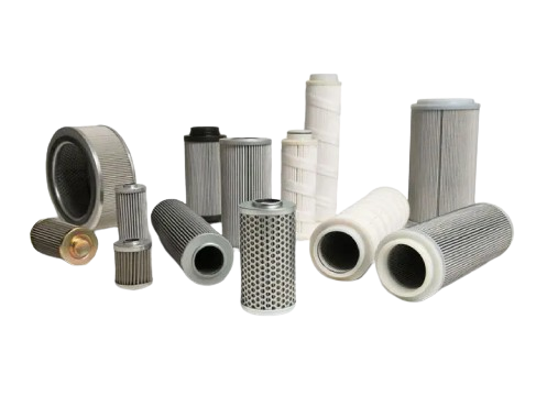 A group of different types of filters and pipes.